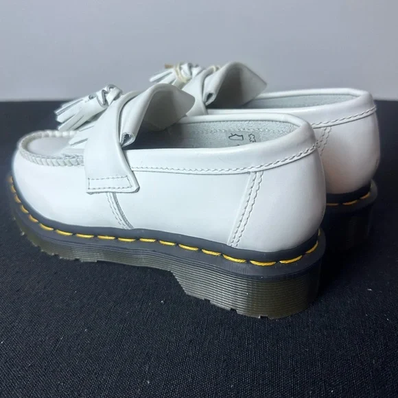 ❗️NEW Dr. Martens AirWair ADRIAN YELLOW STITCH LEATHER TASSEL LOAFERS Size 5 - Picture 9 of 15
